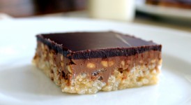 Chocolate Peanut Butter Crunch Bars | Bakerita.com