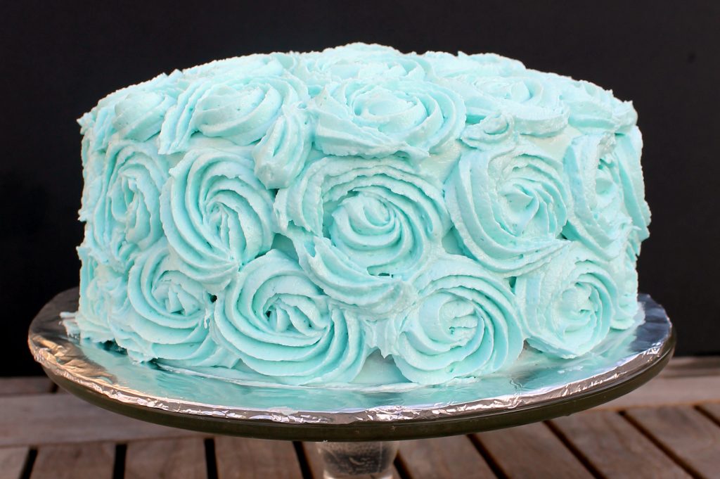 Fluffy White Cake with Vanilla Frosting from Bakerita.com