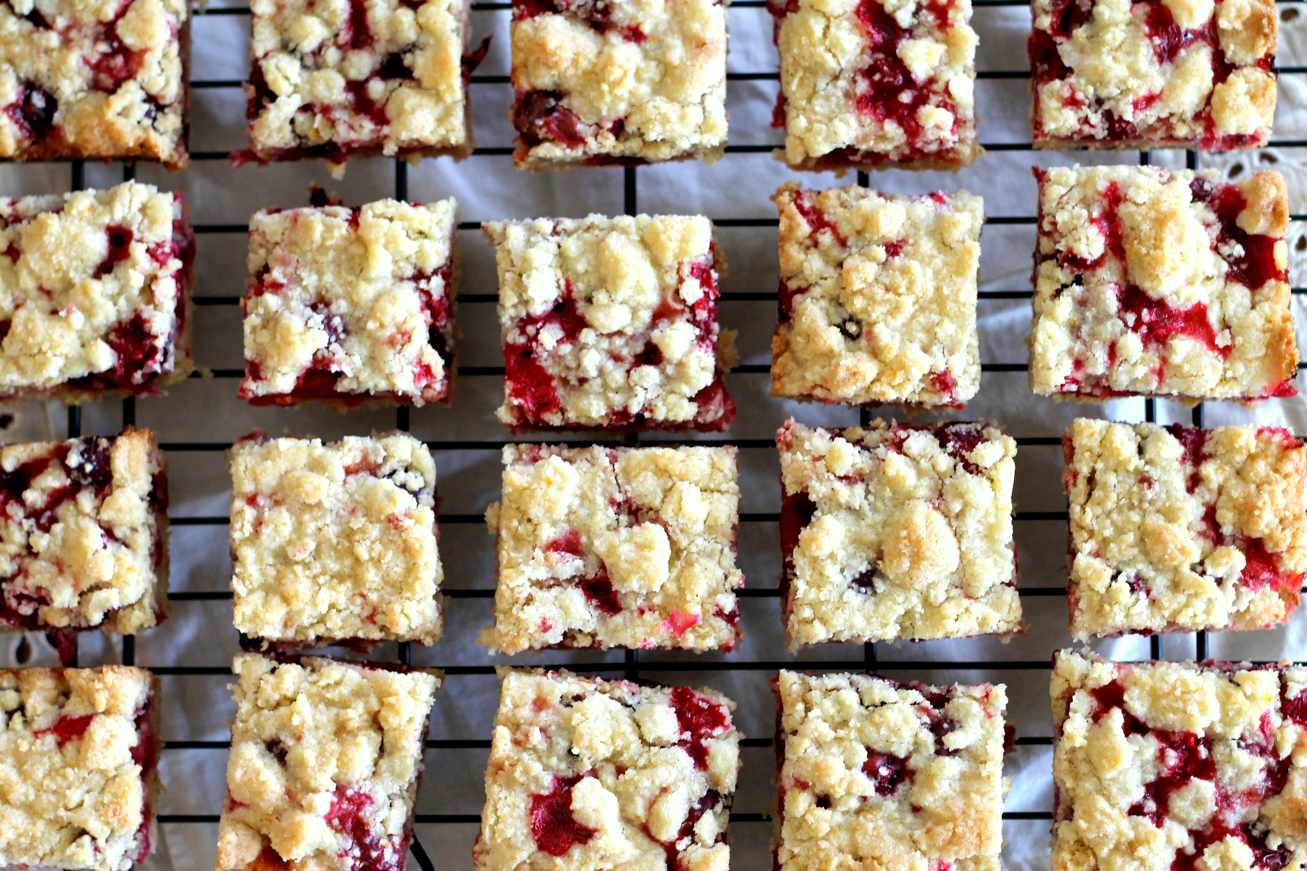 Cranberry Crumb Bars | These easy bars are sweet, tart, and delicious! (From Bakerita.com)