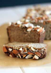 Almond Banana Bread from Bakerita.com | A delicious recipe that's gluten-free, refined sugar free, and paleo.