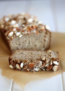 Almond Banana Bread from Bakerita.com | A delicious recipe that's gluten-free, refined sugar free, and paleo.