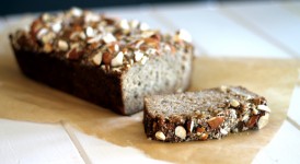 Almond Banana Bread from Bakerita.com | A delicious recipe that's gluten-free, refined sugar free, and paleo.