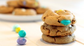 Soft Peanut Butter M&M Cookies | Bakerita.com