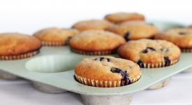 Blueberry Muffins from Bakerita.com | Vegan and whole wheat, but you'd never know!