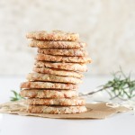 These Parmesan Rosemary Savory Shortbread Rounds are tender slice and bake crackers bursting with Parmesan cheese and fresh rosemary flavor.