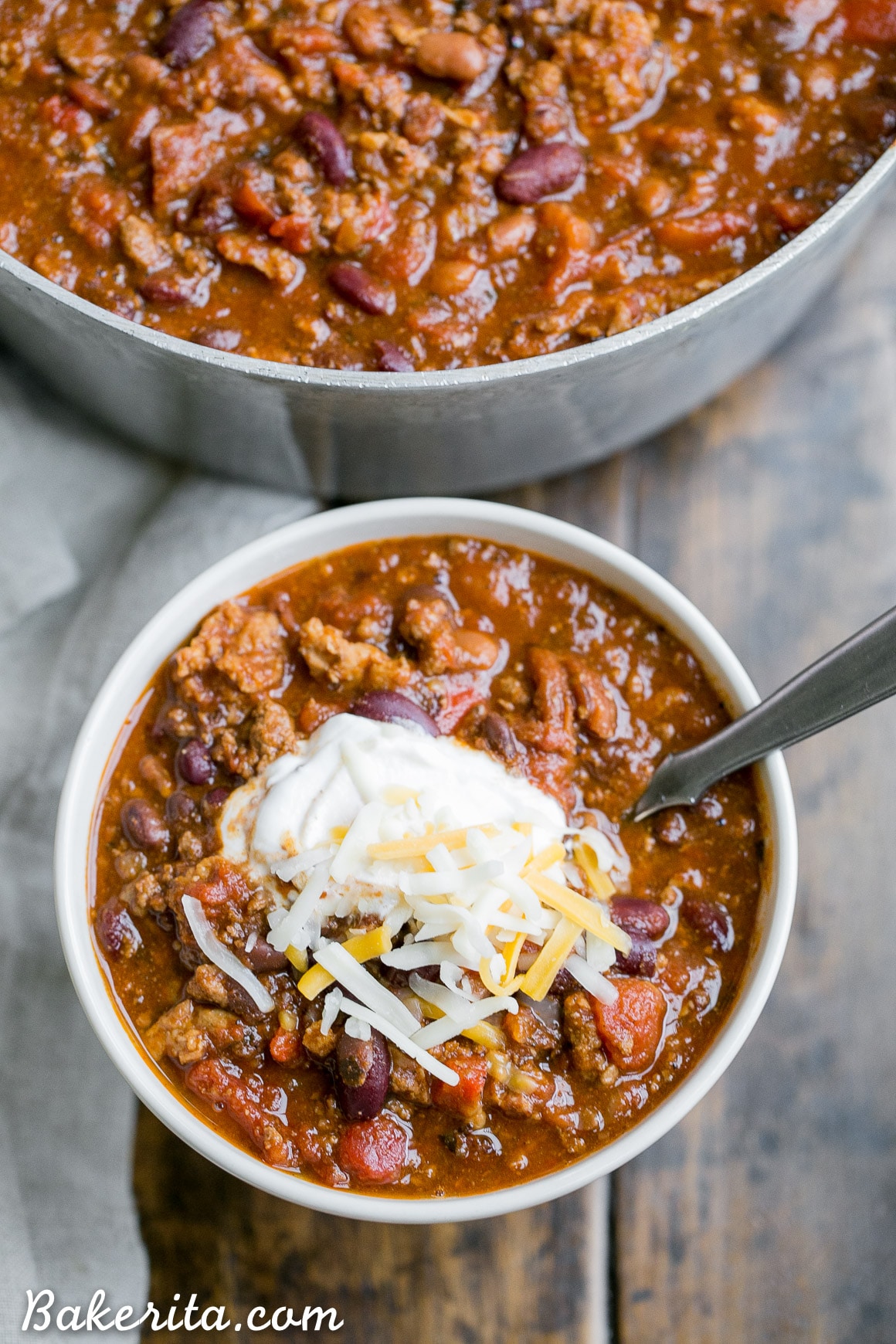This recipe for My Best Chili is a major favorite around here! It's a hearty, warming chili made with ground beef, bacon, sausage, and just the right amount of kick.