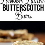 These chewy Browned Butter Butterscotch Bars get a delicious kick from browned butter, for a wonderfully rich and sweet one-bowl cookie bar!