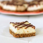 This easy recipe for Cheesecake Bars makes a simple dessert bar that is super creamy, so delicious, and is way easier than making a whole cheesecake!
