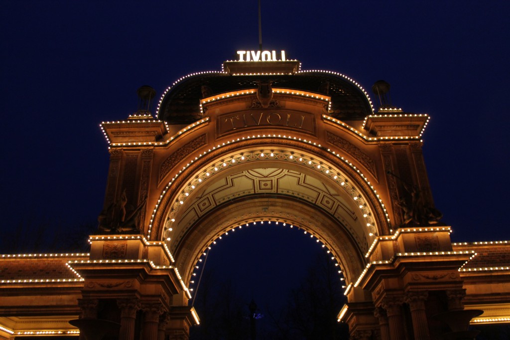 Tivoli Gardens at Night in Copenhagen, Denmark | Bakerita.com
