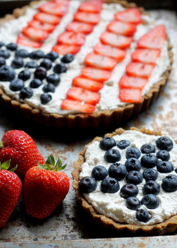 This Berry Tart is made with a rich Brown Butter Shortbread Crust, and has the berries in the shape of an American flag to celebrate the Fourth of July!