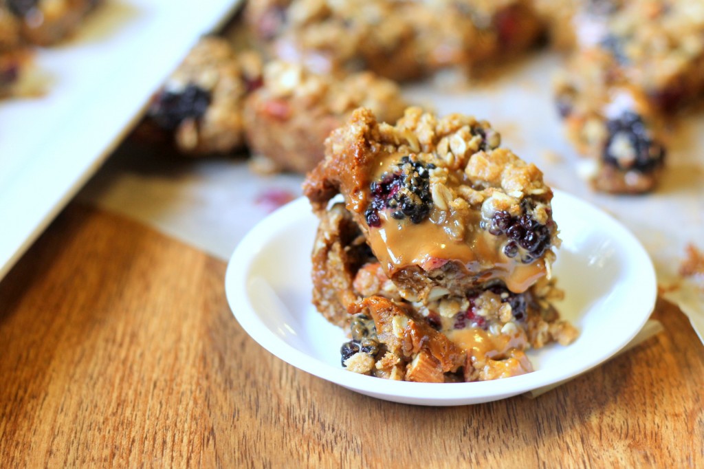 These Blackberry Dulce De Leche Crumb Bars were declared the best baked good my friends have ever tasted - these buttery, sweet bars are true winners! They have an oatmeal brown sugar crust and crumble with fresh blackberries and dulce de leche.