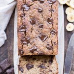 This Paleo Chocolate Chunk Banana Bread is sweetened only with bananas for a guiltless treat that tastes just like traditional banana bread! This is easy recipe you'll come back to again and again. This paleo banana bread is also gluten-free, grain free, and sugar-free.