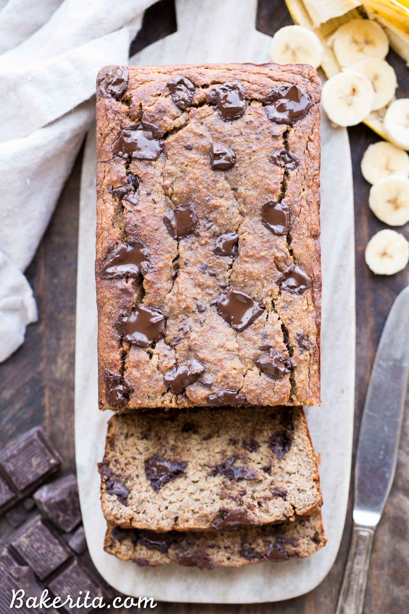 Paleo Chocolate Chunk Banana Bread