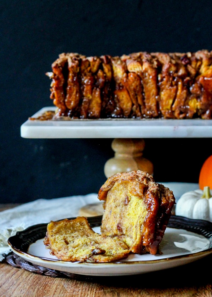 This Pumpkin Pecan Cinnamon Sugar Pull Apart Bread makes baking with yeast a breeze, and will satisfy all of your sticky, sweet cravings!