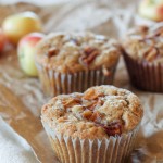 These Apple Oatmeal Muffins are naturally vegan and absolutely full of apple flavor from sautéed apples, apple cider, and applesauce! These healthier muffins are sure to be a breakfast favorite.