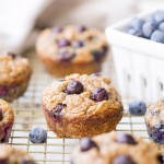 These Paleo Banana Blueberry Muffins are moist, sweet, and make the perfect quick snack or easy breakfast. They're gluten-free, grain-free and sweetened only with bananas - they also freeze super well, so they're great for meal prepping!