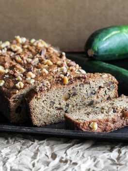 This Paleo Zucchini Bread is barely sweetened, super soft and moist, with just the right amount of crunch from toasted walnuts. This quick bread is one treat you can enjoy guilt free!