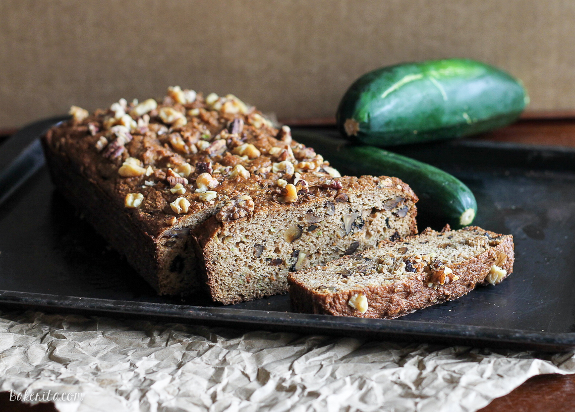 This Paleo Zucchini Bread is barely sweetened, super soft and moist, with just the right amount of crunch from toasted walnuts. This quick bread is one treat you can enjoy guilt free!