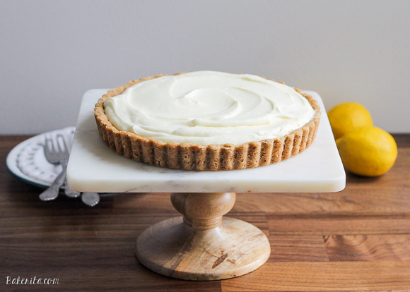 This simple Frozen Lemon Cream Tart with Browned Butter Crust is rich in texture and flavor, and super refreshing on a hot day! You'll love this easy recipe.