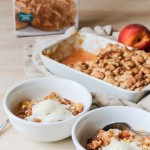 This Peach Snickerdoodle Crumble is made with just 3 ingredients! You'll love this super simple way to highlight your favorite summer stone fruit.