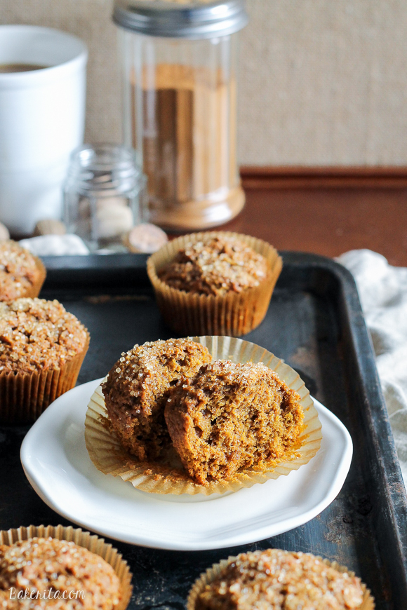 These Vegan Pumpkin Spice Latte Muffins are your favorite fall drink recreated in soft, sweet muffin form! These are the best comforting fall breakfast or snack.