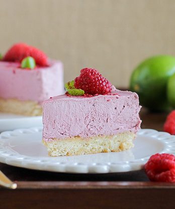 This Vegan Raspberry Lime Cheesecake with Coconut Crust is creamy and bursting with fresh, summery flavor. This vegan cheesecake is also Paleo, gluten-free, and refined sugar-free.