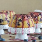 These Mini Lemon Blueberry Bundt Cakes are dripping with fruity blueberry glaze. These mini cakes are small enough so that no one has to share!