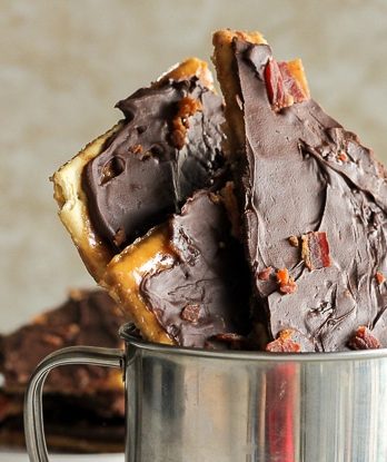 This Bacon Toffee is easy, delicious, and super addictive! Bacon adds a smoky, salty twist to a classic holiday favorite. Only five ingredients!