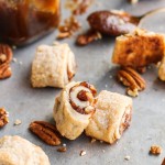 These Apple Butter Rugelach will be gone before you know it - you can't eat just one! Butter and cream cheese make the rugelach dough super tender and flaky.