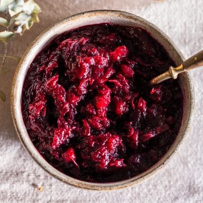 Healthy Paleo Cranberry Sauce