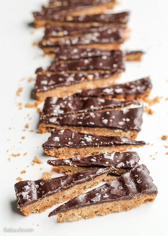 These Brown Butter Shortbread with Dark Chocolate + Sea Salt are made with high quality ingredients to create a delicious shortbread cookie that’s the perfect addition to any holiday party. Dark chocolate and flaky sea salt make this shortbread even more irresistible!