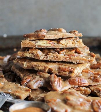 This Chai Spice Pecan Brittle is a unique twist on the traditional brittle you see around the holidays - this version features buttery pecans and a bold chai spice blend.