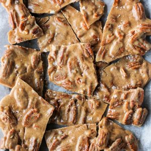 This Chai Spice Pecan Brittle is a unique twist on the traditional brittle you see around the holidays - this version features buttery pecans and a bold chai spice blend.