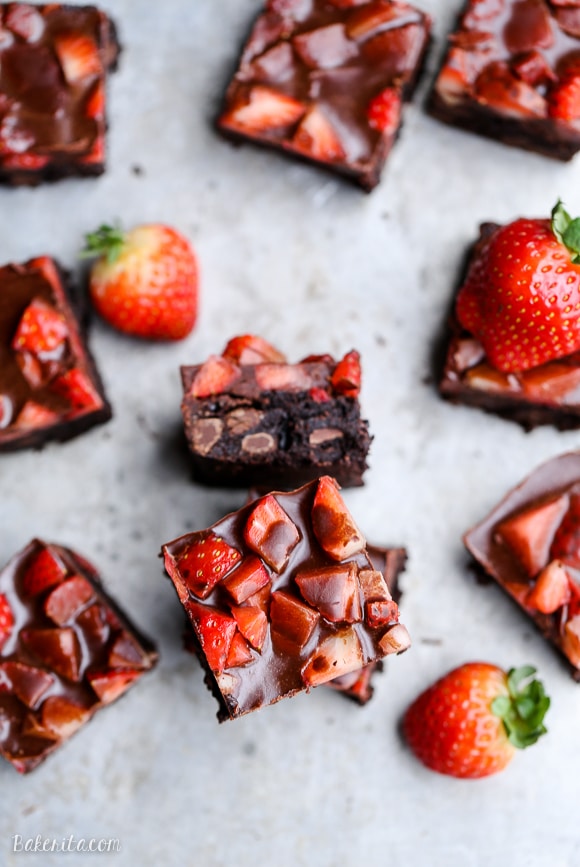 These Paleo Chocolate-Covered Strawberry Brownies are a swoon-worthy and surprisingly guilt-free treat. You won't believe how delicious this paleo brownie recipe is!