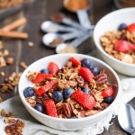 This Chai Spice Granola is a simple granola recipe, bursting with chai spice flavor. It's gluten-free, vegan, and makes the perfect breakfast or snack.