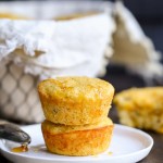 These Green Chile Corn Muffins are the best corn muffins I've ever had! Flavored with green chiles & cheddar cheese, they are perfect served with a bowl of chili or a drizzle of honey.
