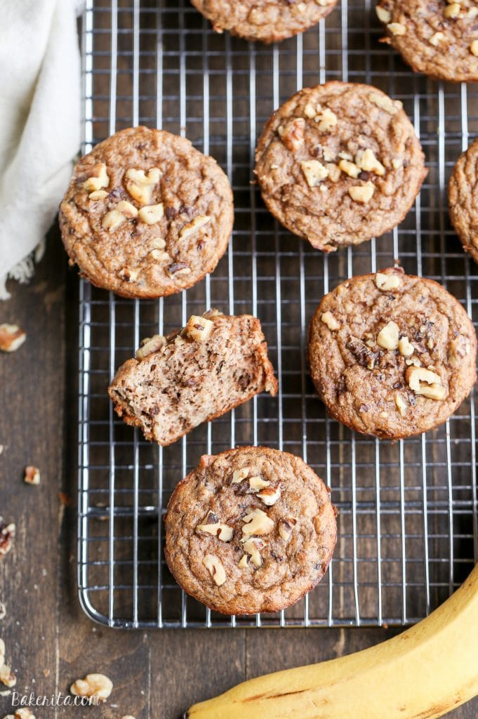 You would never guess that these Paleo Banana Nut Muffins have no added sugar - all the sweetness comes from the bananas! These gluten-free muffins make a great breakfast or snack.