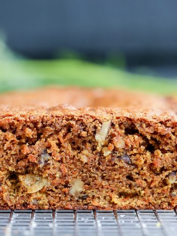 This Paleo Carrot Bread is incredibly moist, and full of spices, chopped walnuts and golden raisins. This hearty bread is gluten-free and refined sugar free.