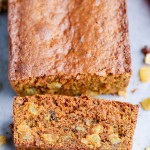 This Paleo Carrot Bread is incredibly moist, and full of spices, chopped walnuts and golden raisins. This hearty bread is gluten-free and refined sugar free.