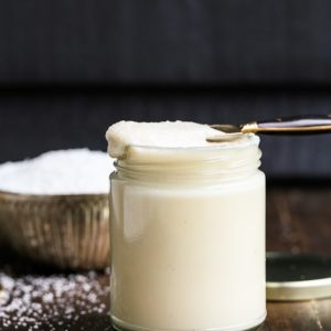 Homemade Coconut Butter has just one ingredient: coconut! It's easy to make at home in a food processor or high-powdered blender and can be used in TONS of ways - it's great as a spread on it's own and can also be used many different recipes.
