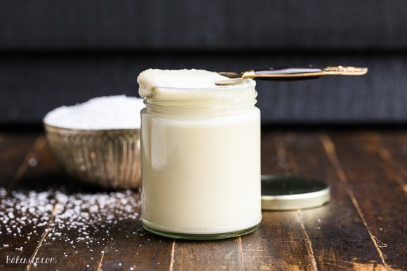 Homemade Coconut Butter has just one ingredient: coconut! It's easy to make at home in a food processor or high-powdered blender and can be used in TONS of ways - it's great as a spread on it's own and can also be used in many different recipes.