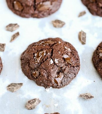 Even your most intense chocolate craving doesn't stand a chance against these Paleo Double Chocolate Cookies! These super chocolatey cookies are gluten free and refined sugar free.