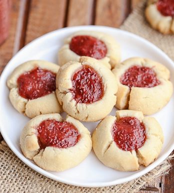 These Jam Thumbprint Cookies are a simple and delicious cookie made with only four ingredients! You won't be able to have just one of these gluten-free, vegan, and Paleo-friendly cookies.