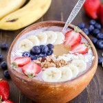 This Peanut Butter Acai Bowl is the perfect creamy, healthy, and peanut buttery breakfast! The recipe makes one thick smoothie bowl, best topped with fresh fruit, granola, and peanut butter.