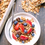 This crunchy Protein Granola gets a major dose of protein & fiber from a secret ingredient - lentils! This gluten-free & vegan granola is a delicious and filling breakfast or snack.