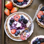 These Granola Crust Breakfast Tarts are topped with Greek yogurt and fresh berries for a fun and filling breakfast! This gluten-free and refined sugar-free twist on a classic parfait looks beautiful and tastes even better.