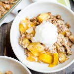 This Mango Pineapple Crumble has an irresistible coconut macadamia nut crumble topping. This is a gluten-free, vegan, and refined sugar free crumble that will bring your tastebuds to the tropics!