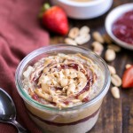 Start your morning with Peanut Butter & Jelly Oatmeal for a healthy & delicious breakfast treat! This gluten-free and vegan oatmeal is sweetened with a ripe banana.