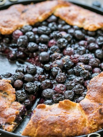 This Blueberry Galette is a delicious dessert that's easier to make than a pie, with the same fruity filling and super flaky crust. This healthier dessert is gluten free, Paleo-friendly, and refined sugar free.