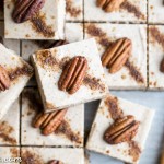 These Chai Cheesecake Bars are tangy and full of spicy chai flavor - they have a vegan cashew cheesecake filling and a pecan date crust. These creamy cheesecake bars are gluten-free, paleo, vegan, and there's no baking required!